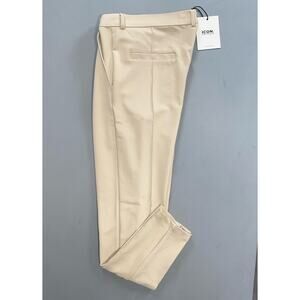ICON Amsterdam The Voco Trousers Stretch Pinch Front Pants in Cream. Women's L.
